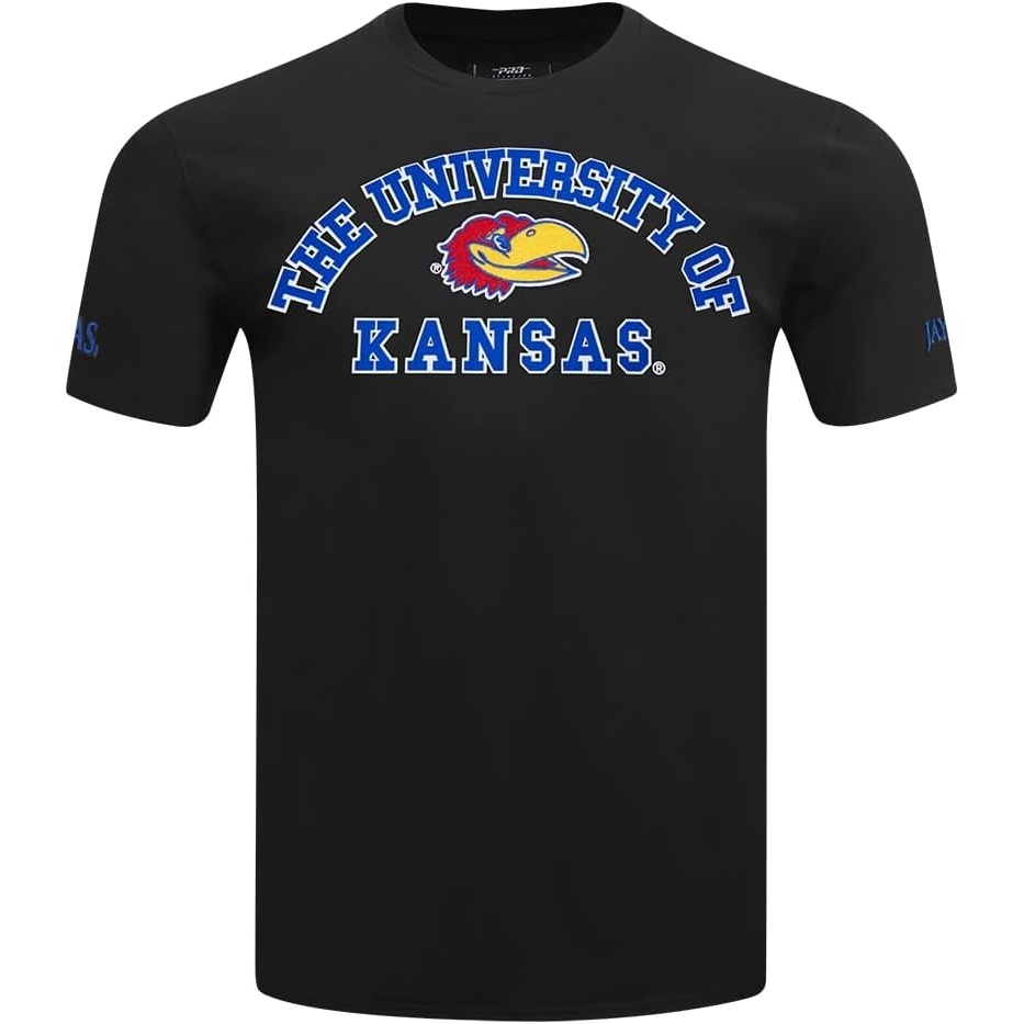 image:imagePro Standard Mens University of Kansas Classic Chenille Short Sleeve Tee Black 3XL