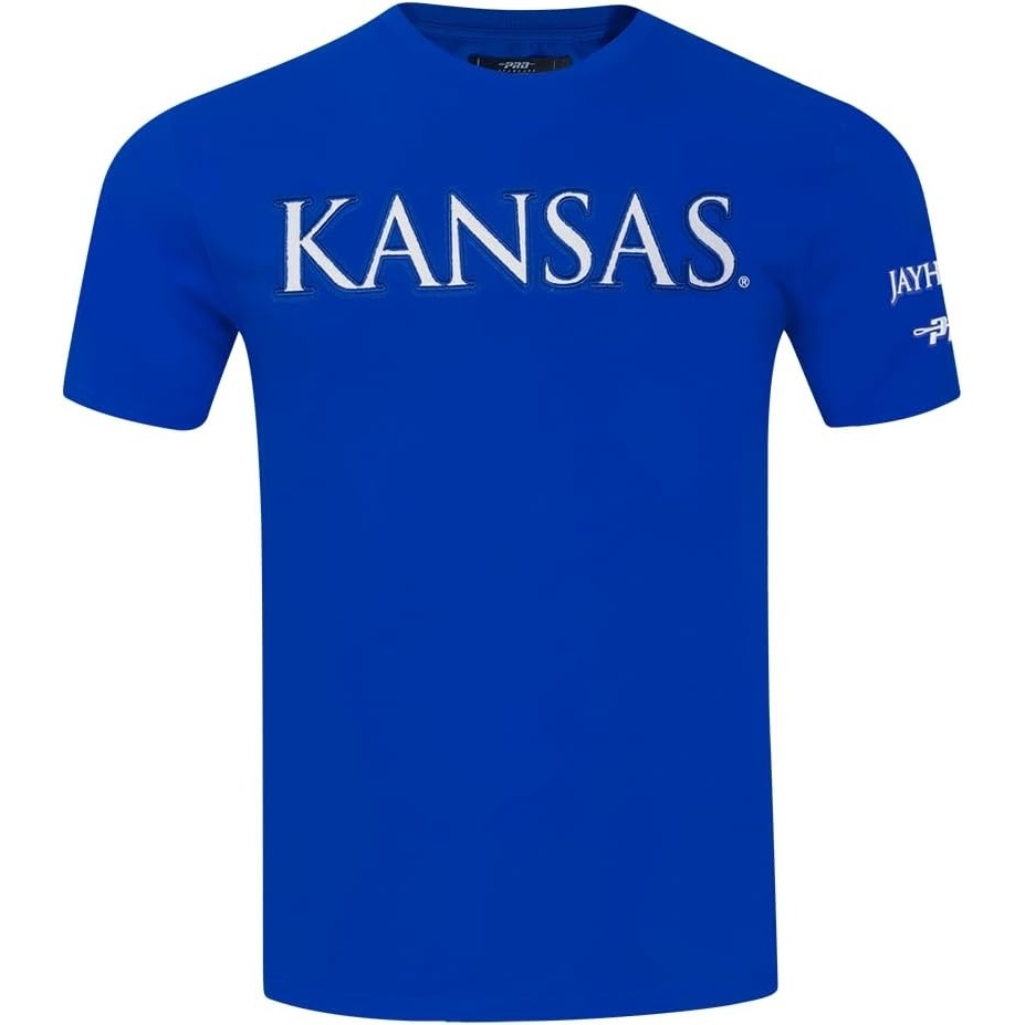 image:imagePro Standard Mens University of Kansas Classic Chenille Short Sleeve Tee Royal Blue S