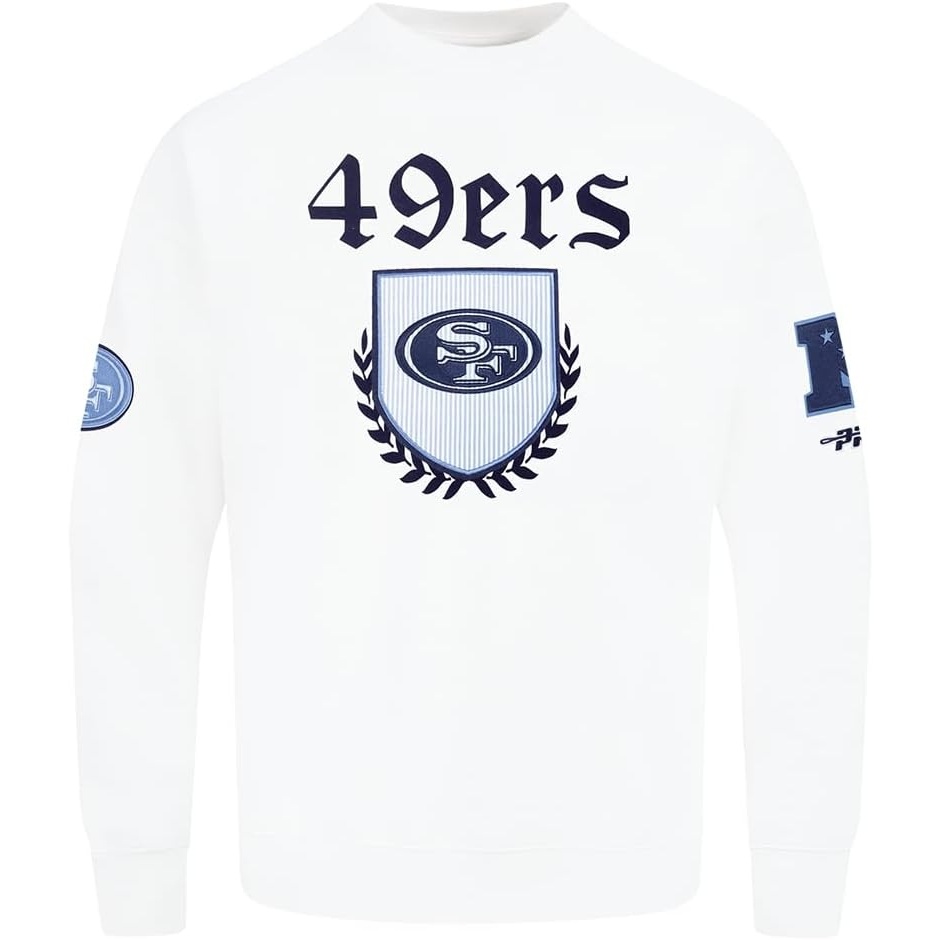 image:imagePro Standard Mens NFL Country Club Fleece Crewneck SweatshirtWhite