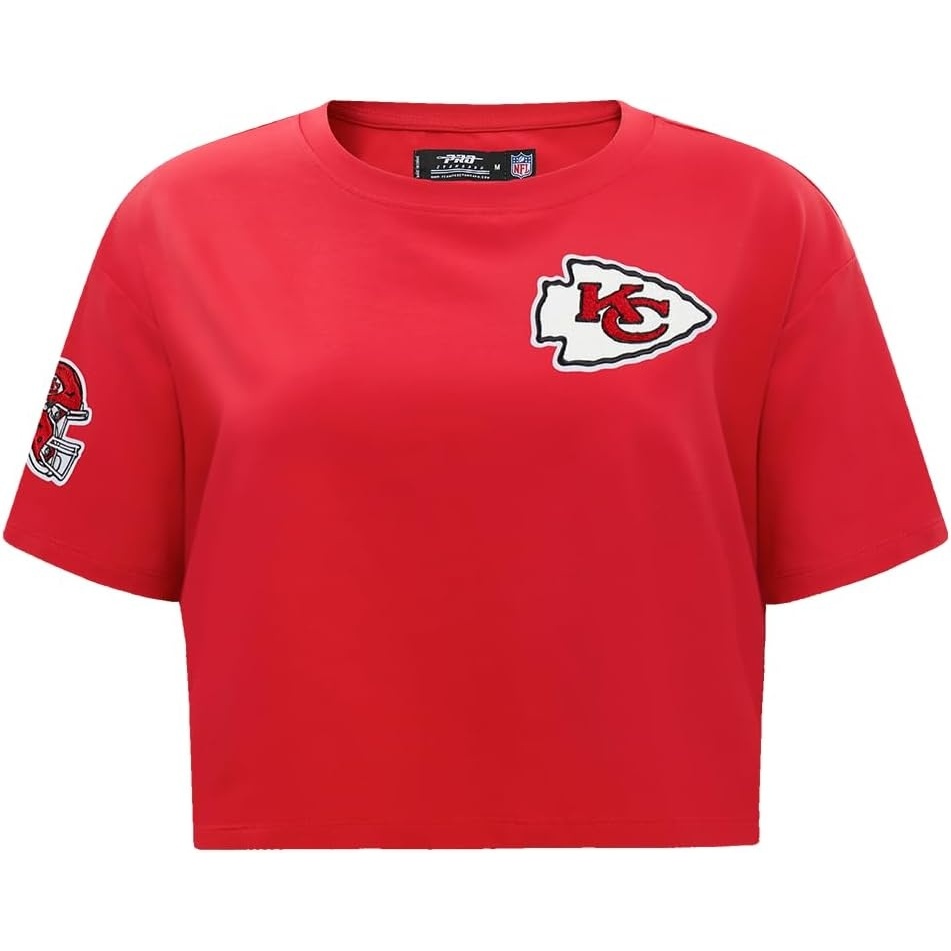 image:imagePro Standard Womens NFL Mash Up Cotton Single Jersey Short Sleeve Boxy TeeRed