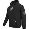 Pro Standard Mens NFL Detroit Lions Reverse French Terry Pull Over Hoodie Black XL