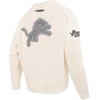 Pro Standard Mens NFL Reverse French Terry Fleece Crewneck Sweatshirt(Off-white)