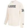 Pro Standard Mens NFL Reverse French Terry Fleece Crewneck Sweatshirt(Off-white)