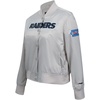 Pro Standard Womens NFL Las Vegas Raiders Classic Chenille Satin Jacket Silver M