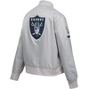 Pro Standard Womens NFL Las Vegas Raiders Classic Chenille Satin Jacket Silver M