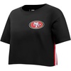Pro Standard Womens NFL Mash Up Cotton Single Jersey Short Sleeve Boxy Tee(Black)