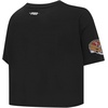 Pro Standard Womens NFL Mash Up Cotton Single Jersey Short Sleeve Boxy Tee(Black)