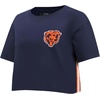 Pro Standard Womens NFL Mash Up Cotton Single Jersey Short Sleeve Boxy Tee(Midnight Navy)