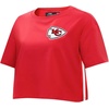 Pro Standard Womens NFL Mash Up Cotton Single Jersey Short Sleeve Boxy Tee(Red)