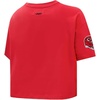 Pro Standard Womens NFL Mash Up Cotton Single Jersey Short Sleeve Boxy Tee(Red)