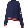 Pro Standard Womens NFL Mash Up Crewneck Sweatshirt(Midnight Navy/Orange/Midnight Navy)