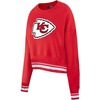 Pro Standard Womens NFL Mash Up Crewneck Sweatshirt(Red)