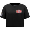 Pro Standard Womens NFL Mash Up Cotton Single Jersey Short Sleeve Boxy Tee(Black)