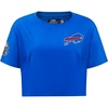 Pro Standard Womens NFL Mash Up Cotton Single Jersey Short Sleeve Boxy Tee(Royal Blue)