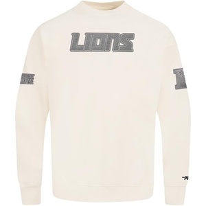 Pro Standard Mens NFL Reverse French Terry Fleece Crewneck Sweatshirt(Off-white)