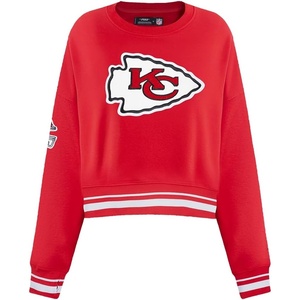 Pro Standard Womens NFL Mash Up Crewneck Sweatshirt(Red)