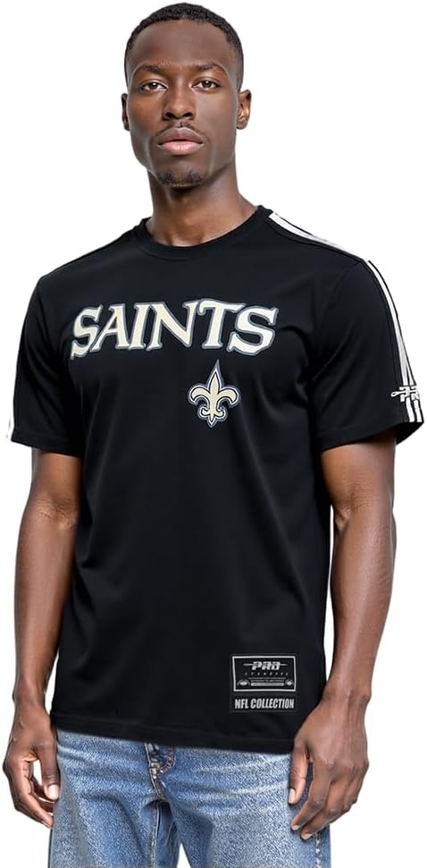 image:imagePro Standard Mens NFL Mesh Cotton Single Jersey Taping TeeBlack