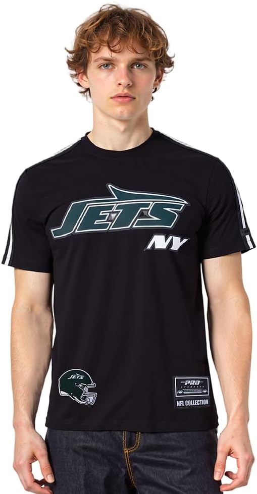 image:imagePro Standard Mens NFL Mesh Cotton Single Jersey Taping TeeBlack