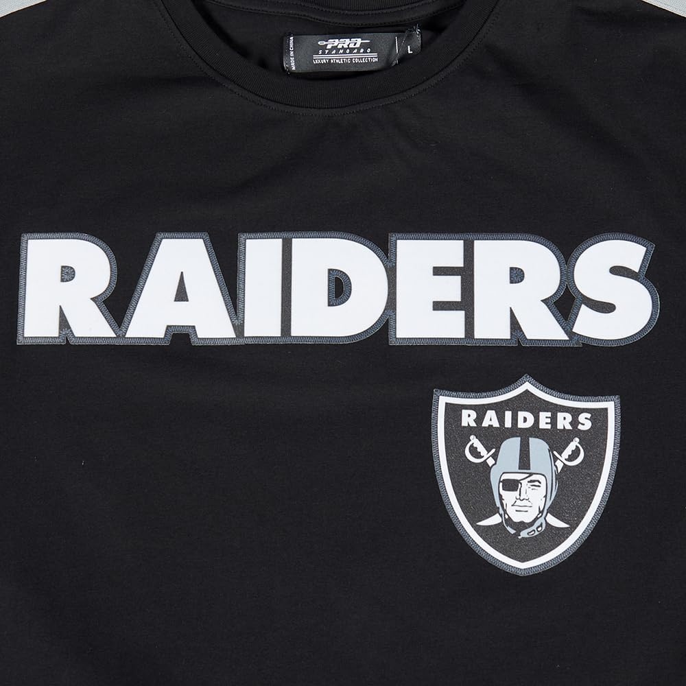 image:imagePro Standard Mens NFL Mesh Cotton Single Jersey Taping TeeBlackGray