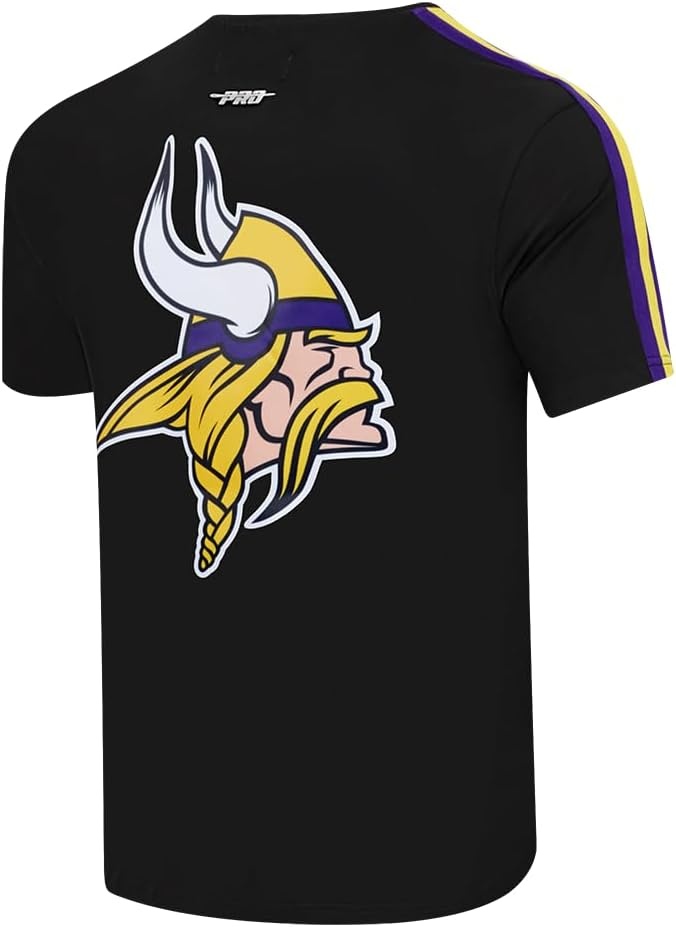 image:imagePro Standard Mens NFL Mesh Cotton Single Jersey Taping TeeBlackPurple