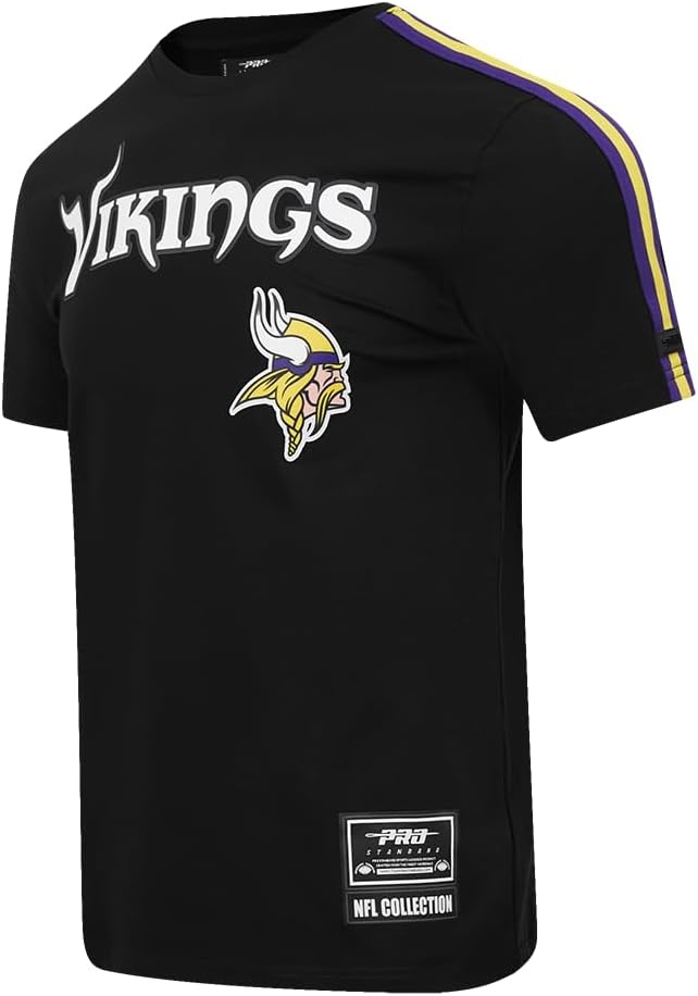 image:imagePro Standard Mens NFL Mesh Cotton Single Jersey Taping TeeBlackPurple