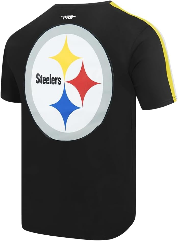 image:imagePro Standard Mens NFL Mesh Cotton Single Jersey Taping TeeBlackYellow