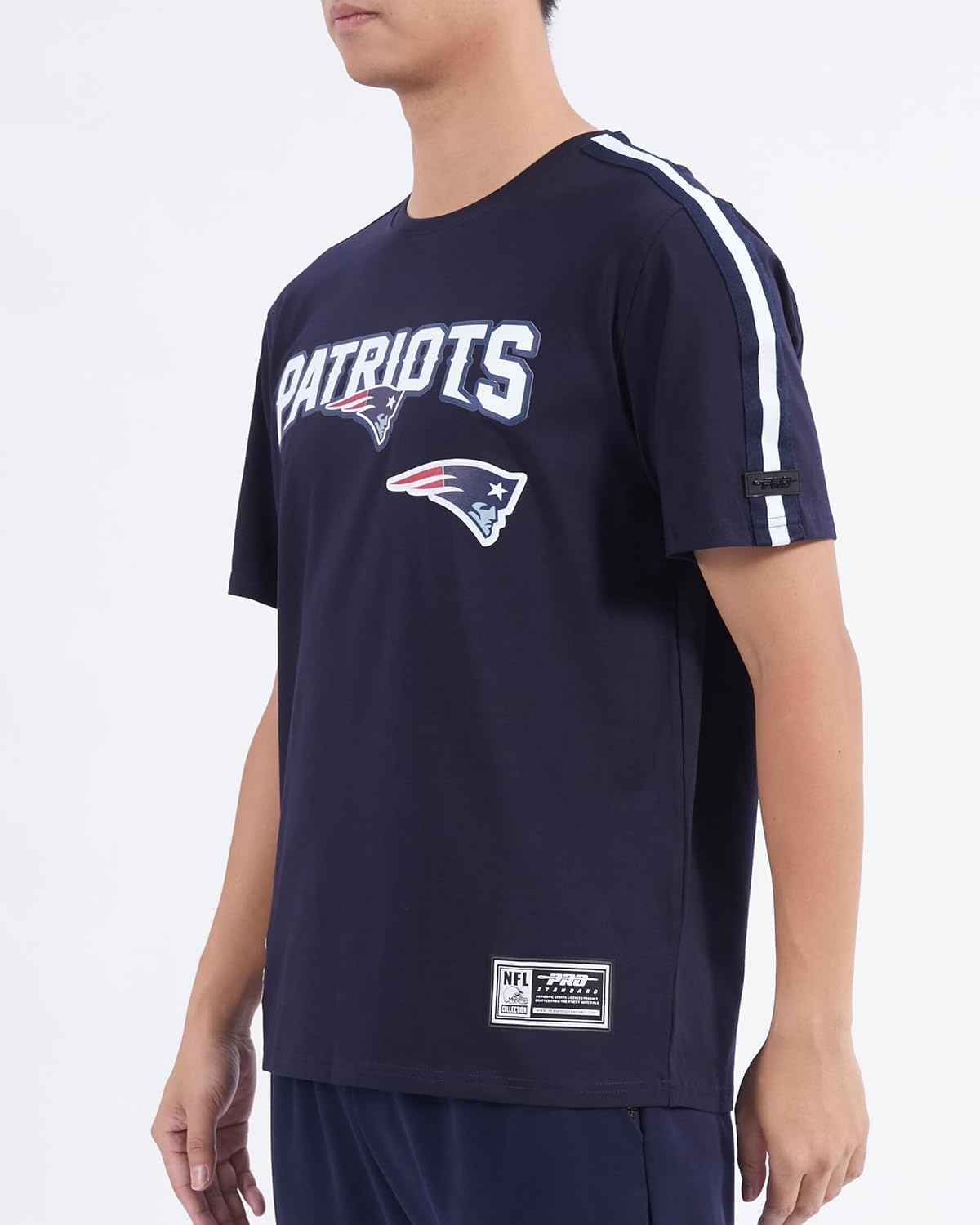 image:imagePro Standard Mens NFL Mesh Cotton Single Jersey Taping TeeMidnight Navy