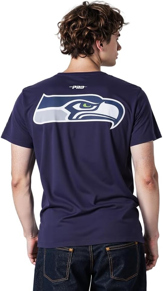 image:imagePro Standard Mens NFL Mesh Cotton Single Jersey Taping TeeMidnight Navy