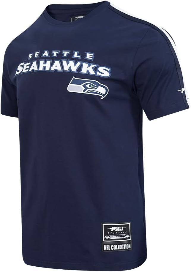 image:imagePro Standard Mens NFL Mesh Cotton Single Jersey Taping TeeMidnight Navy