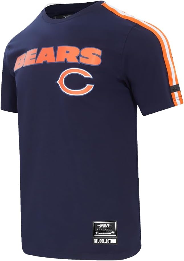 image:imagePro Standard Mens NFL Mesh Cotton Single Jersey Taping TeeMidnight NavyOrange