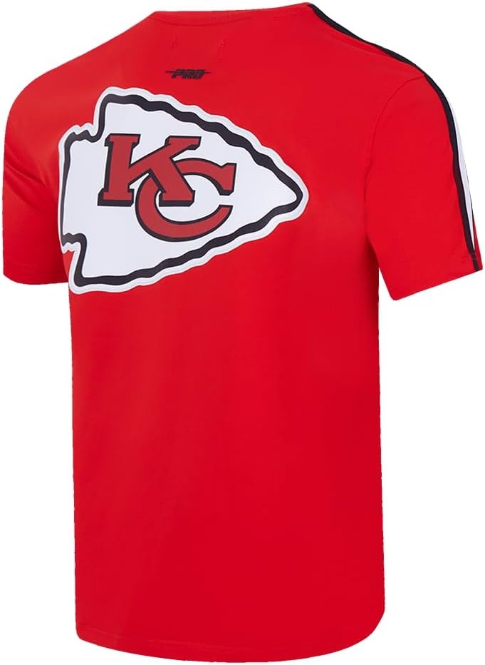 image:imagePro Standard Mens NFL Mesh Cotton Single Jersey Taping TeeRedBlack