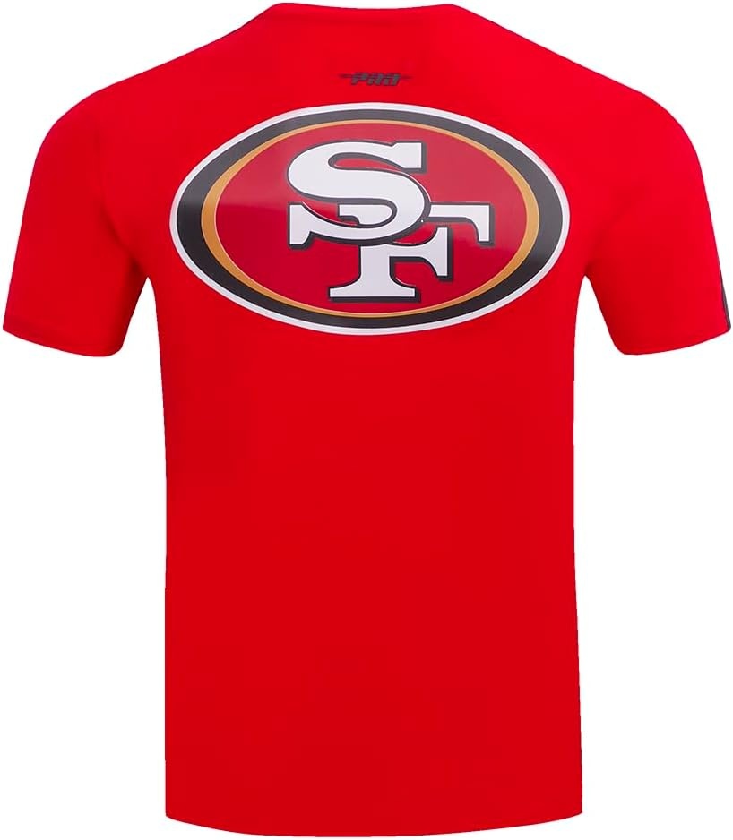 image:imagePro Standard Mens NFL Mesh Cotton Single Jersey Taping TeeRedBlack