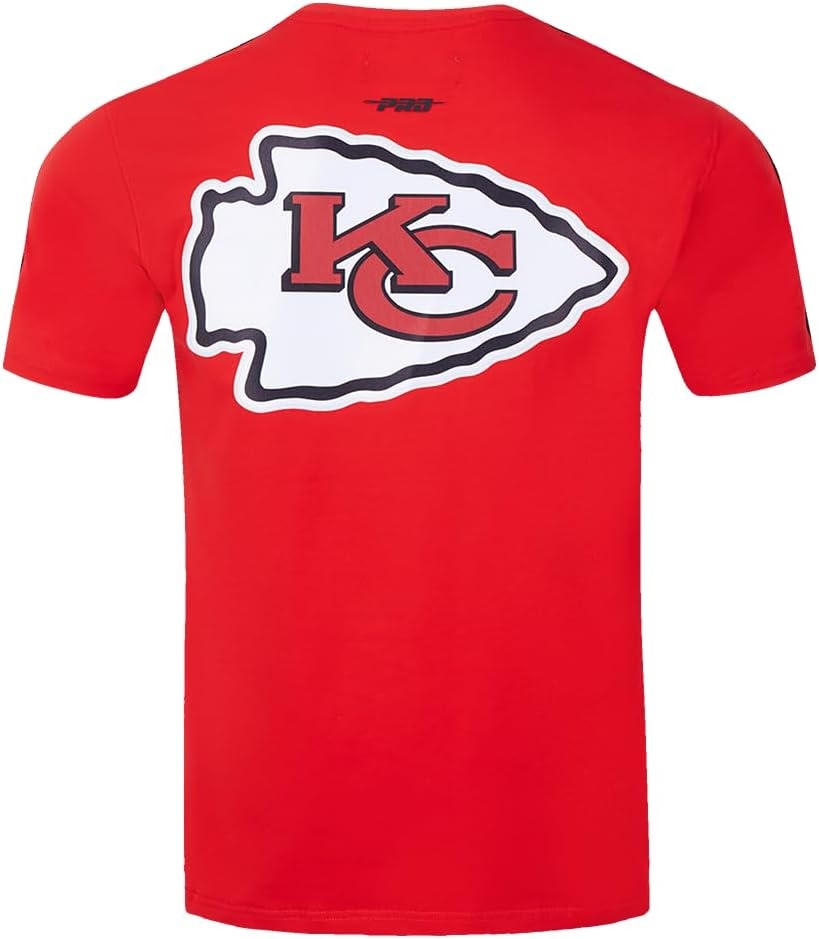 image:imagePro Standard Mens NFL Mesh Cotton Single Jersey Taping TeeRedBlack