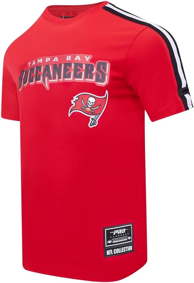 image:imagePro Standard Mens NFL Mesh Cotton Single Jersey Taping TeeRedBlack