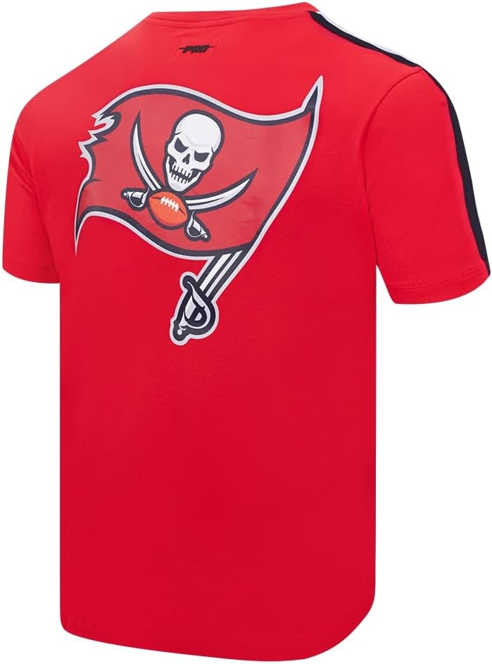 image:imagePro Standard Mens NFL Mesh Cotton Single Jersey Taping TeeRedBlack