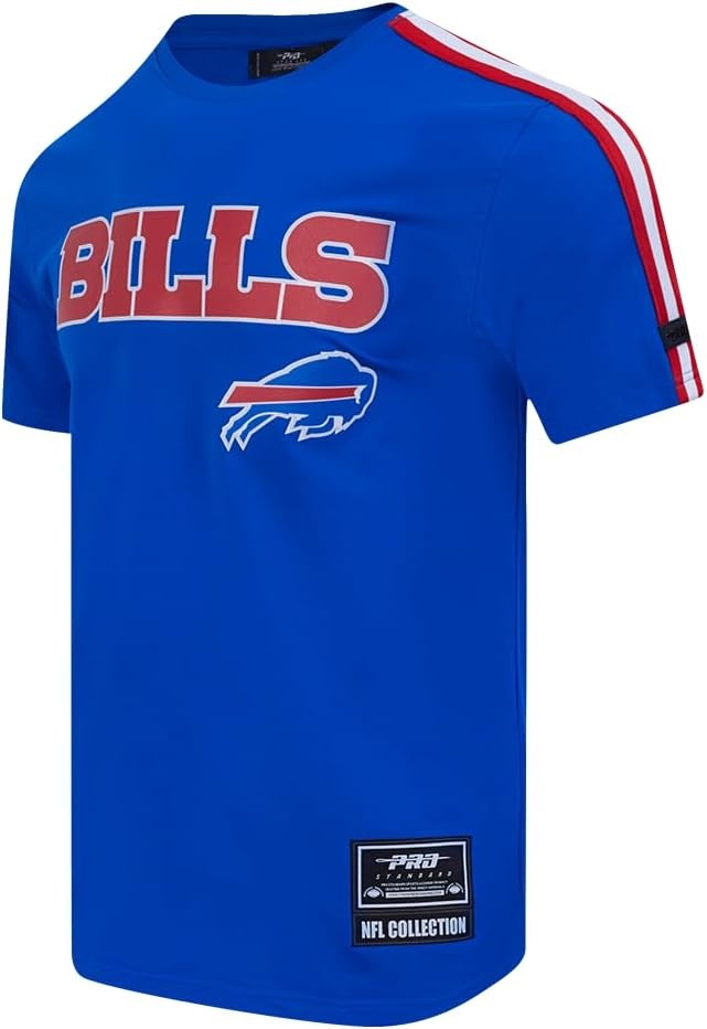 image:imagePro Standard Mens NFL Mesh Cotton Single Jersey Taping TeeRoyal BlueRed