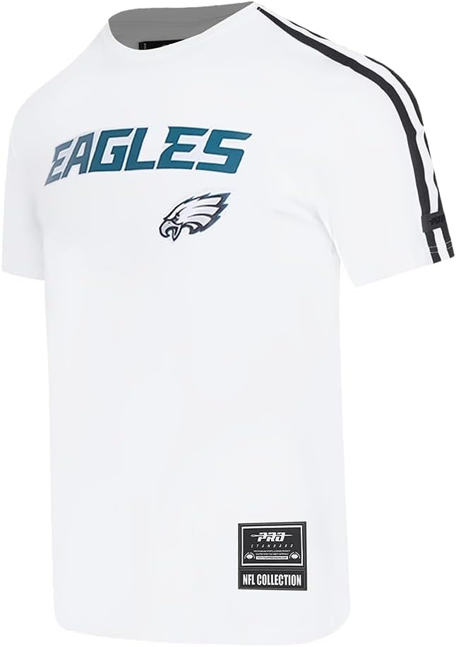 image:imagePro Standard Mens NFL Mesh Cotton Single Jersey Taping TeeWhiteBlack