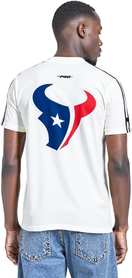 image:imagePro Standard Mens NFL Mesh Cotton Single Jersey Taping TeeWhiteBlack