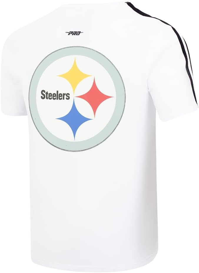 image:imagePro Standard Mens NFL Mesh Cotton Single Jersey Taping TeeWhiteBlack