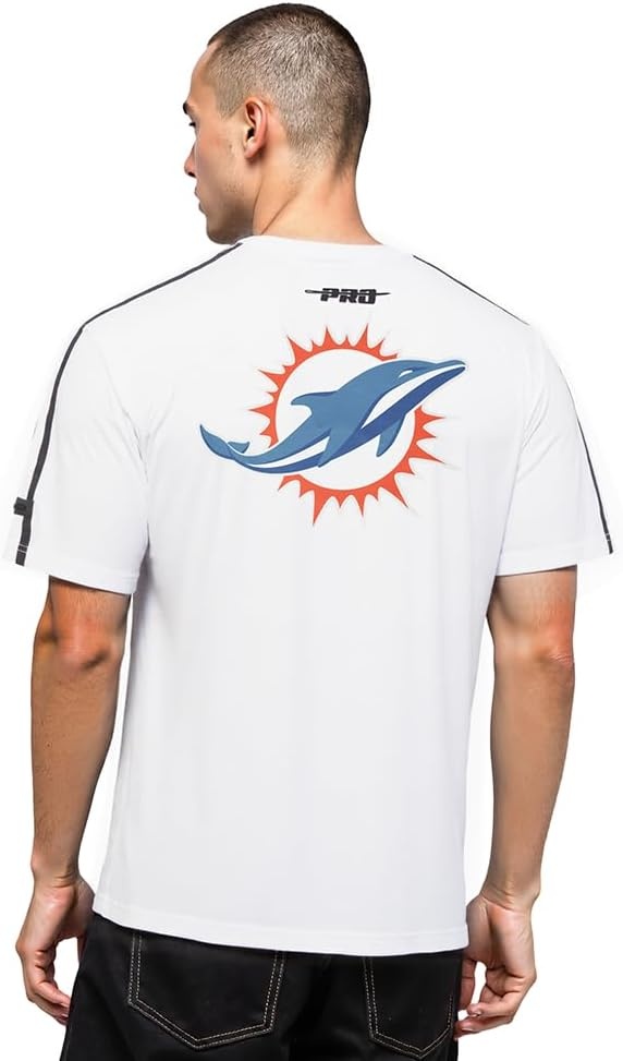 image:imagePro Standard Mens NFL Mesh Cotton Single Jersey Taping TeeWhiteBlack