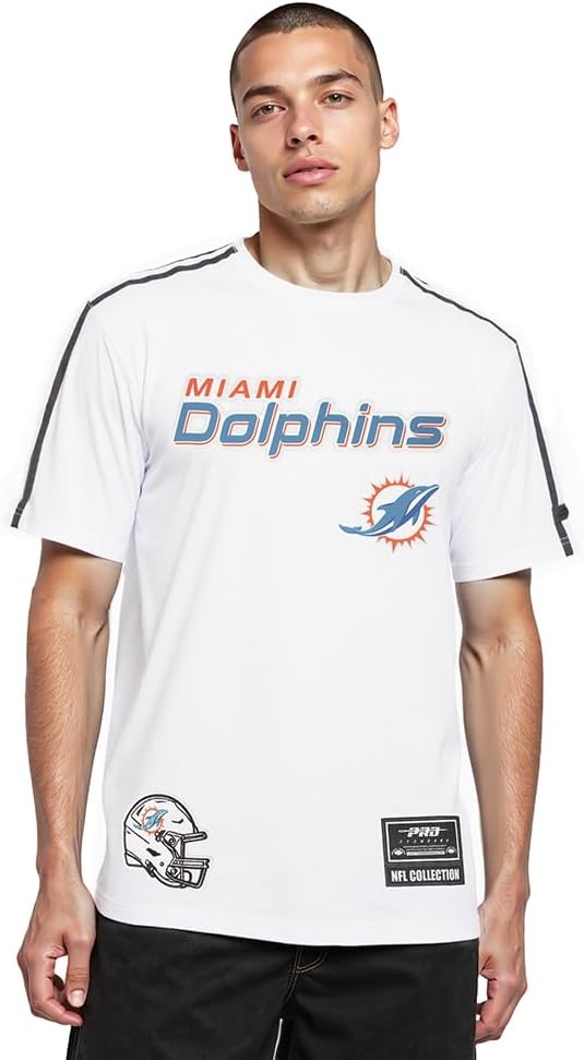image:imagePro Standard Mens NFL Mesh Cotton Single Jersey Taping TeeWhiteBlack
