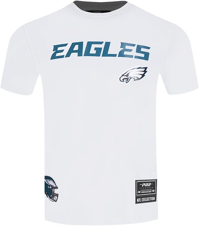 image:imagePro Standard Mens NFL Mesh Cotton Single Jersey Taping TeeWhiteBlack