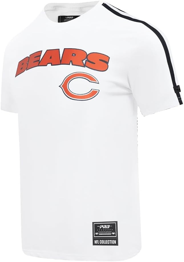 image:imagePro Standard Mens NFL Mesh Cotton Single Jersey Taping TeeWhiteMidnight Navy