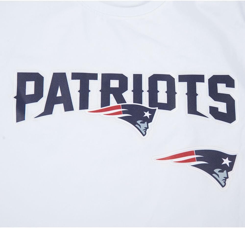 image:imagePro Standard Mens NFL Mesh Cotton Single Jersey Taping TeeWhiteMidnight Navy