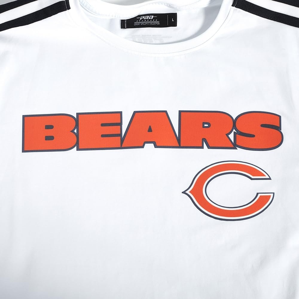 image:imagePro Standard Mens NFL Mesh Cotton Single Jersey Taping TeeWhiteMidnight Navy