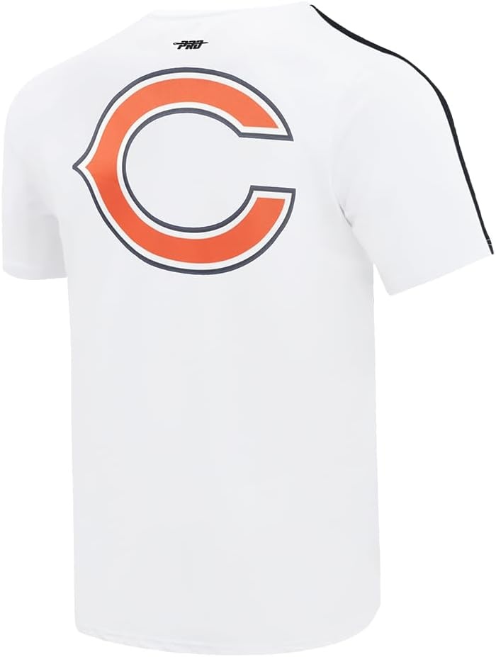 image:imagePro Standard Mens NFL Mesh Cotton Single Jersey Taping TeeWhiteMidnight Navy