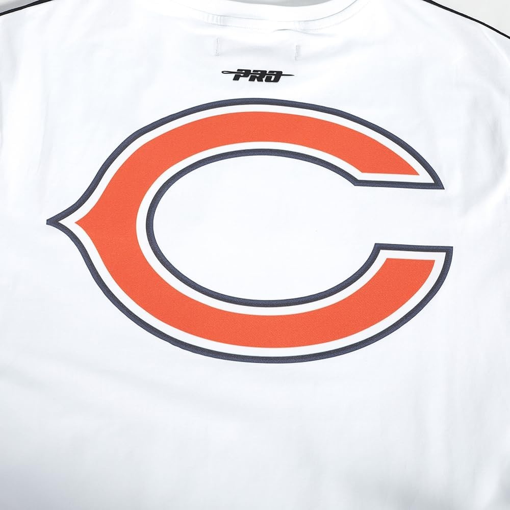 image:imagePro Standard Mens NFL Mesh Cotton Single Jersey Taping TeeWhiteMidnight Navy