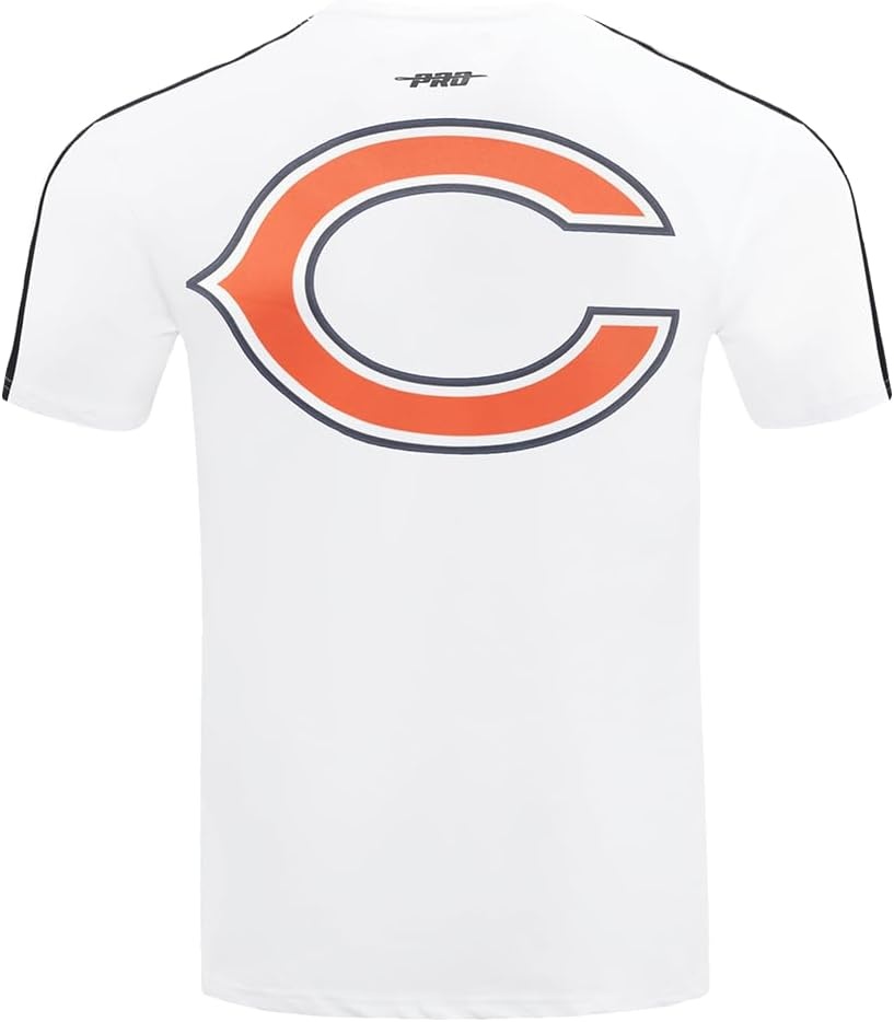 image:imagePro Standard Mens NFL Mesh Cotton Single Jersey Taping TeeWhiteMidnight Navy