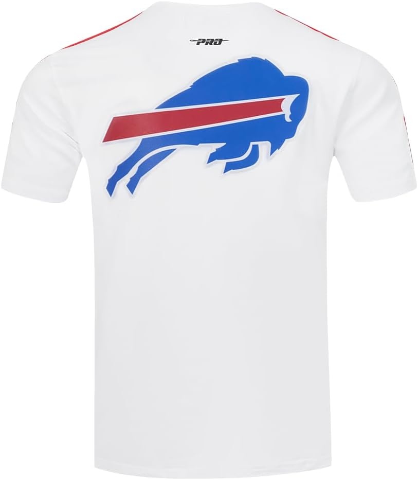 image:imagePro Standard Mens NFL Mesh Cotton Single Jersey Taping TeeWhiteRed