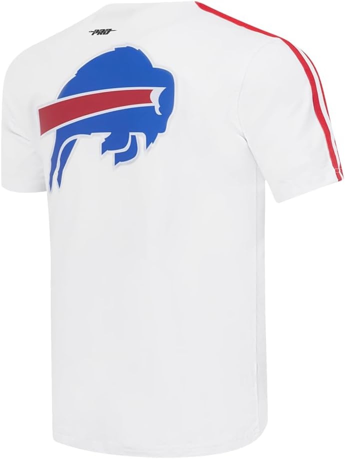 image:imagePro Standard Mens NFL Mesh Cotton Single Jersey Taping TeeWhiteRed
